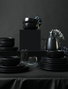 Hermia Set de cena de cerámica de 18 piezas - Negro